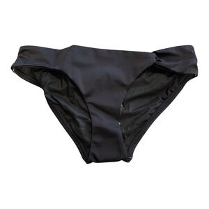 A. Che Black Twist Front Ruched Back Bikini Bottoms AB500S XS